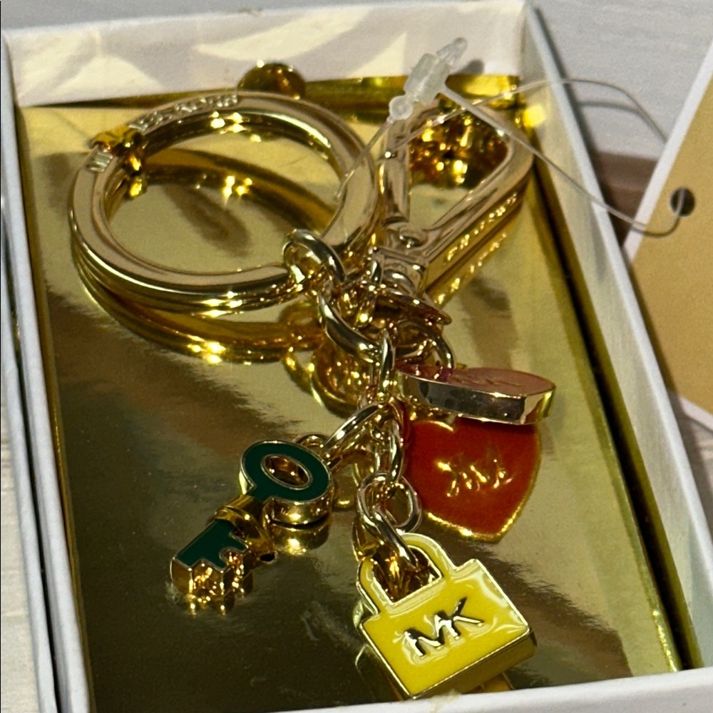 Michael Kors Gold Charm Keychain - Picture 2 of 8